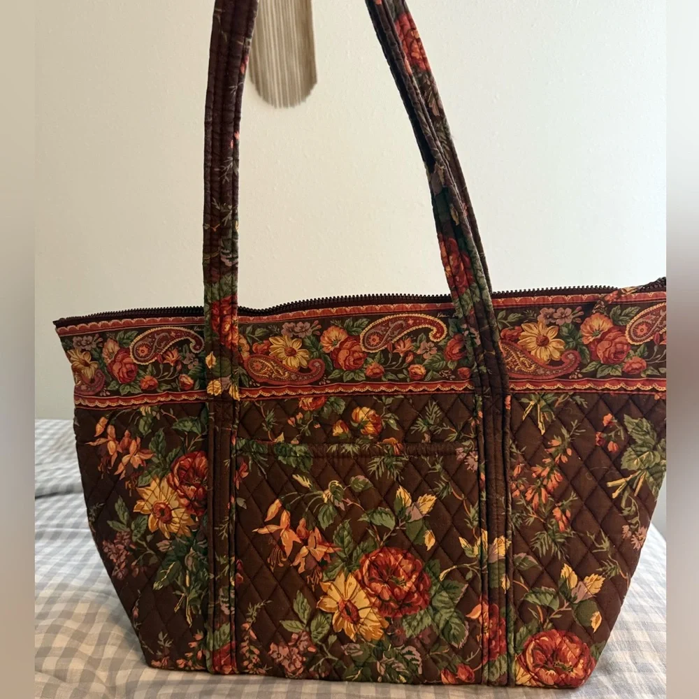 1993 Vintage Vera Bradley LARGE tote in pattern “Wildwood” Rare - Picture 5 of 14